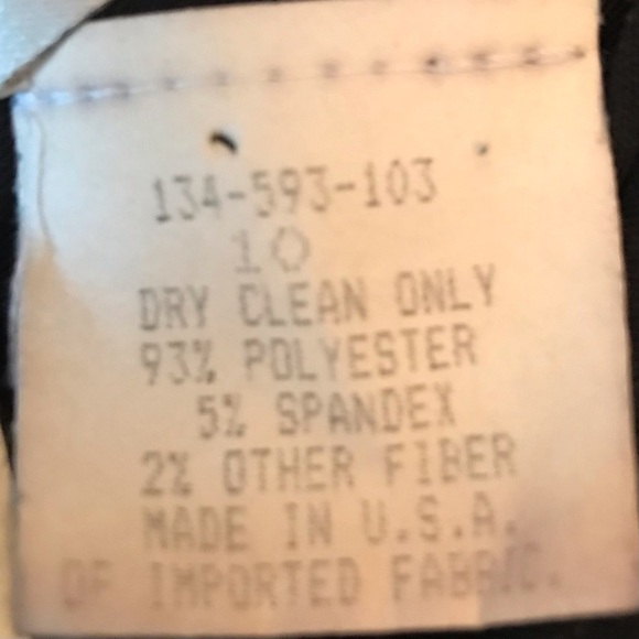 Hugo Buscati Designer Long Sleeve Pin Stripe Black Dress Size 10 - Picture 4 of 7